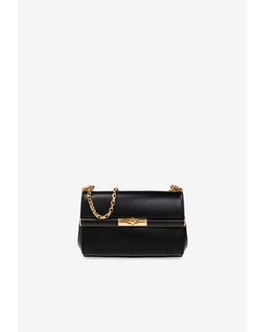 Dolce & Gabbana Marlene Grained Leather Crossbody Bag - White