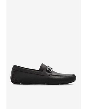 Ferragamo Berra Leather Loafers - White