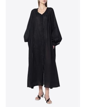 Thelatest Flowy Midi Dress - Black