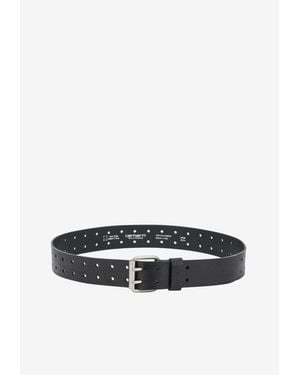Carhartt Double Script Leather Belt - White