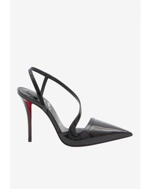 Christian Louboutin Rosa Z 100 Patent Leather Slingback Pumps - White