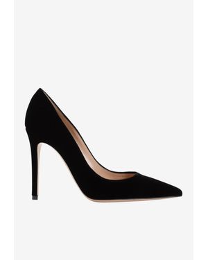 Gianvito Rossi Gianvito 105 Velvet Pumps - Black