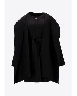 P.A.R.O.S.H. Leak Wool Belted Coat - Black