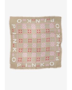 Pinko Printed Square Scarf - Natural