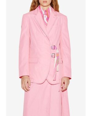 PUCCI Classic-Lapel Wrap Blazer - Pink