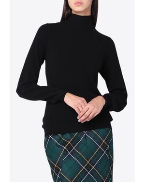 Moschino Turtleneck Sweater With Tie-Up Back - Black