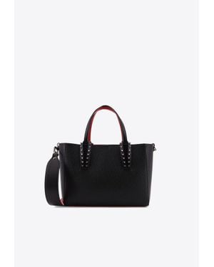 Christian Louboutin Mini Cabata Studded Leather Tote Bag - Black