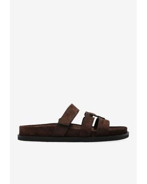 Tory Burch Ines Suede Slides - White