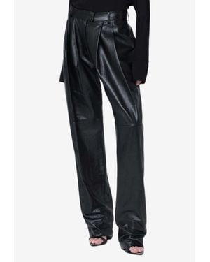 Francesco Murano Faux Leather Pants - Black