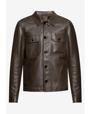 Tom Ford Leather Jacket - Brown