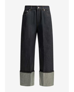 Givenchy Wide-Leg Washed Jeans - Black