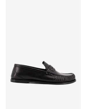 Saint Laurent Laurent Leather Loafers - White