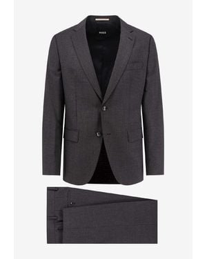 BOSS Wool Single-Breasted Suit - Black