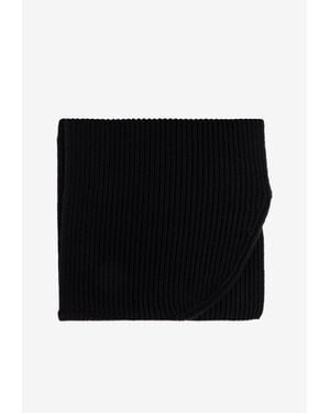 Dolce & Gabbana Knitted Cashmere Wool Scarf - Black