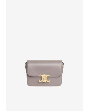 Celine Teen Triomphe Crossbody Bag - White