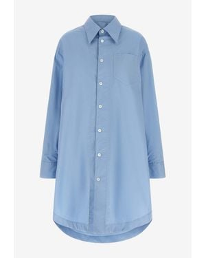 Ami Paris Ami De Coeur Wide-Fit Shirt Dress - Blue