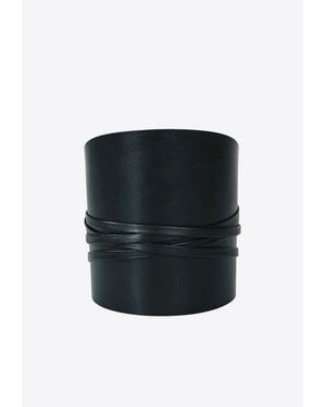 DEHANCHE Undone Leather Corset Belt - Black