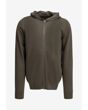 Rick Owens Gimp Zip-Up Hooded Sweatshirt - Green