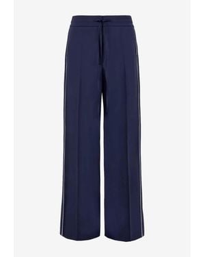 P.A.R.O.S.H. Zlina Elasticated Straight-Leg Pants - Blue