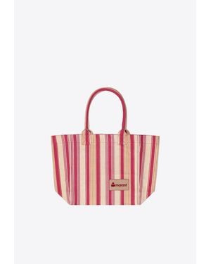 Isabel Marant Yenky Striped Tote Bag - Pink