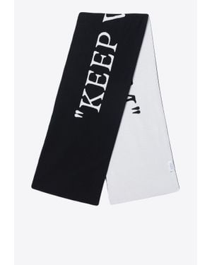 Off-White c/o Virgil Abloh Keep Warm Reversible Wool Scarf - Black