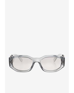 Versace Medusa Biggie Mirrored Sunglasses - Gray