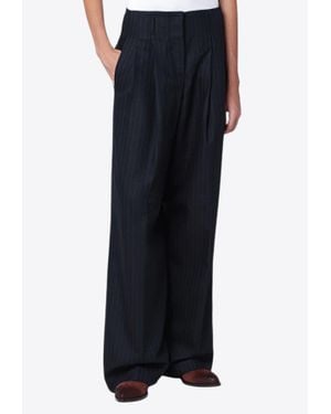 Golden Goose Pinstripe Wool Pants - Blue
