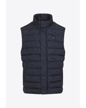 Etro Pegaso Patch Down Vest - Blue