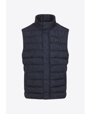 Etro Pegaso Patch Down Vest - Blue
