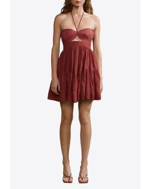 AMUR Jackson Combo Mini Dress - Red