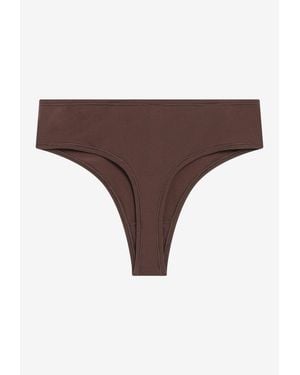 Skims Fits Everybody Mid-Rise Thong - Brown