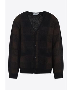 Carhartt Everson Checked Cardigan - Black