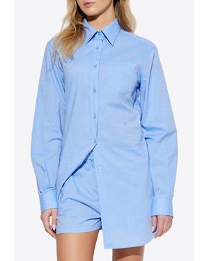 Moschino Buttoned Shirt Playsuit - Blue