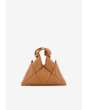 RECO Didi Quilted Nappa Top Handle Bag - Brown