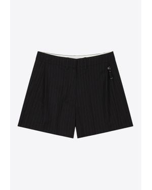 Low Classic Striped Mini Tailored Shorts - Black