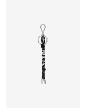 Prada Speedrock Logo Lettering Keyholder - White