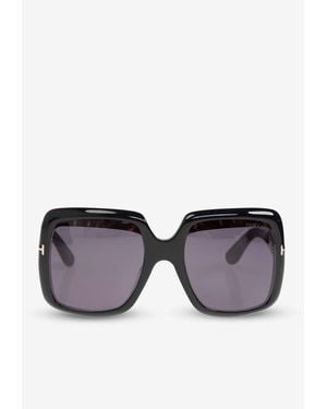 Tom Ford Aurora Oversized Square Sunglasses - Gray