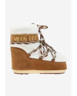 Moon Boot Icon Low Shearling Snow Boots - White