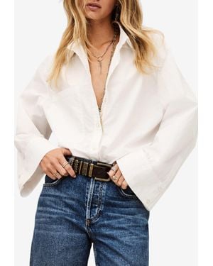 Ba&sh Adam Oversized Long-Sleeved Shirt - White