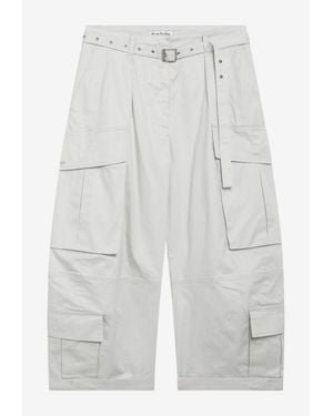 Acne Studios Belted Cargo Trousers - White