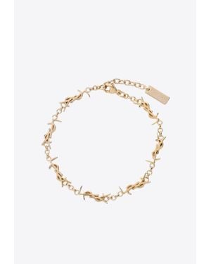 Saint Laurent Cassandre Logo Chain Bracelet - White