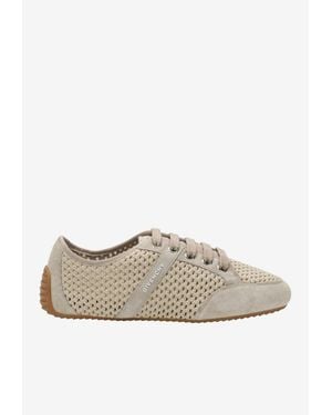 Givenchy Slim Mesh And Suede Sneakers - White