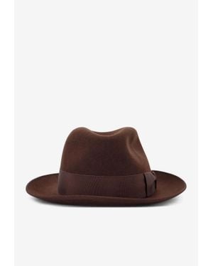 Loro Piana Sergio Grosgrain Hat - Brown