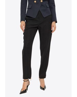 Balmain Wool Tailored Pants - Black