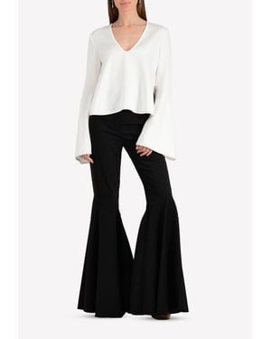 Ellery Proteus Flare Sleeve Top - White