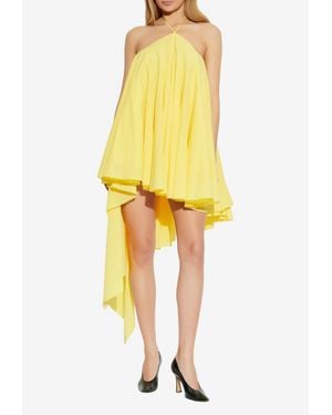 Jacquemus Pleated Asymmetric Dress - Yellow
