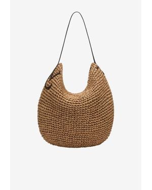JW Anderson Large Bulb Raffia Shoulder Bag - Brown