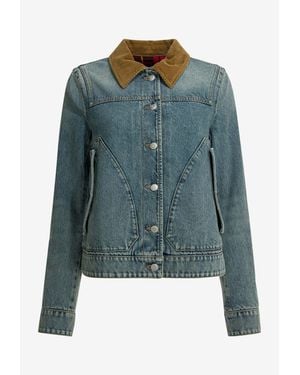 McQueen Washed Denim Jacket - Blue