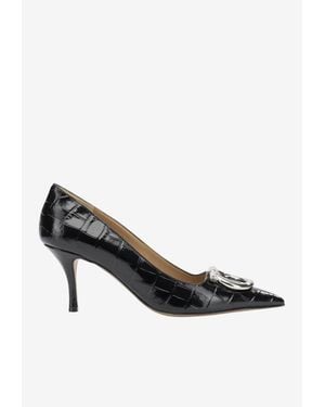 Ferragamo Maxi Gancini 70 Pumps - White