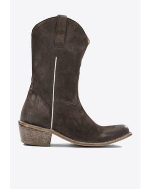 Moma Leather Ankle Boots - Brown